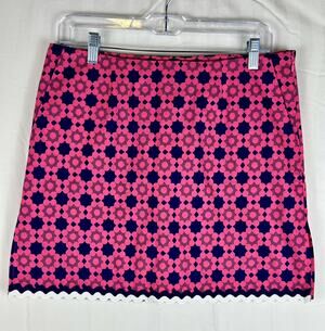 Golftini Wheels Up Pink Geometric Golf Skort NWT Size 4 Activewear